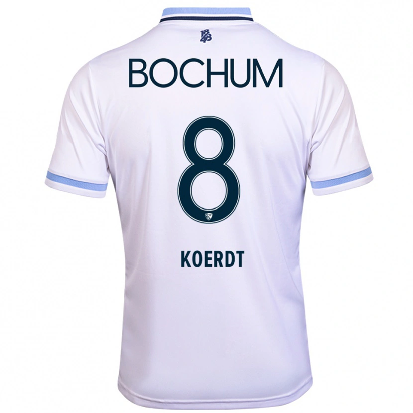 Danxen Women Lennart Koerdt #8 White Sky Blue Away Jersey 2025/26 T-Shirt