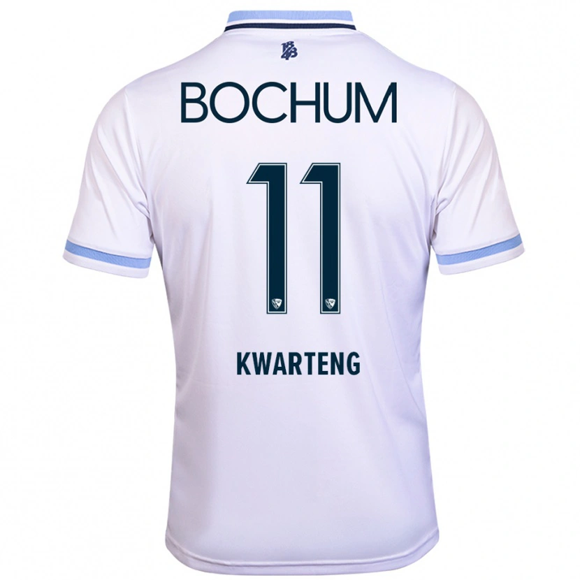 Danxen Women Moritz-Broni Kwarteng #11 White Sky Blue Away Jersey 2025/26 T-Shirt