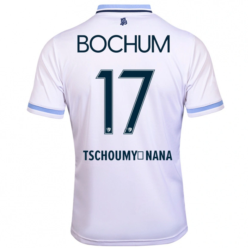Danxen Women Daryl Tschoumy-Nana #17 White Sky Blue Away Jersey 2025/26 T-Shirt