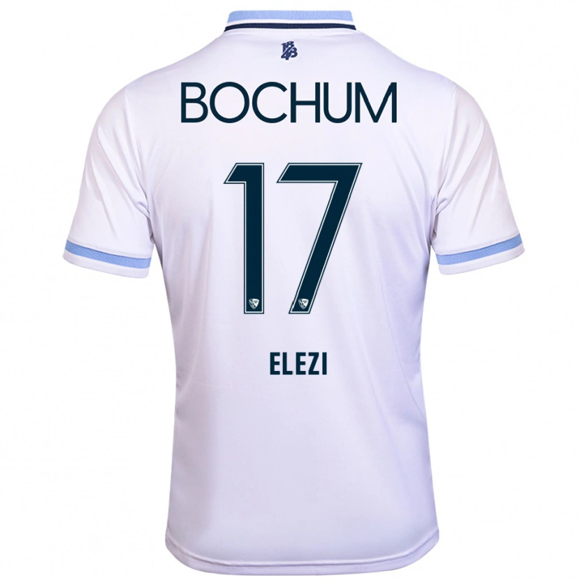 Danxen Women Agon Elezi #17 White Sky Blue Away Jersey 2025/26 T-Shirt