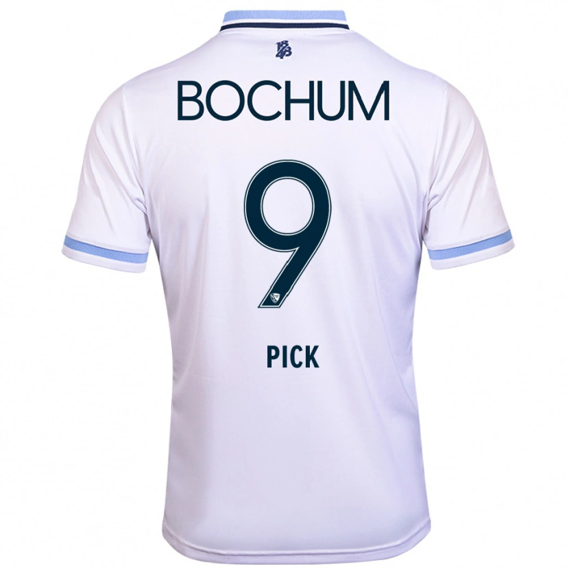 Danxen Women Luis Pick #9 White Sky Blue Away Jersey 2025/26 T-Shirt