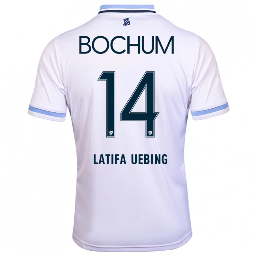 Danxen Women Anna Latifa Uebing #14 White Sky Blue Away Jersey 2025/26 T-Shirt