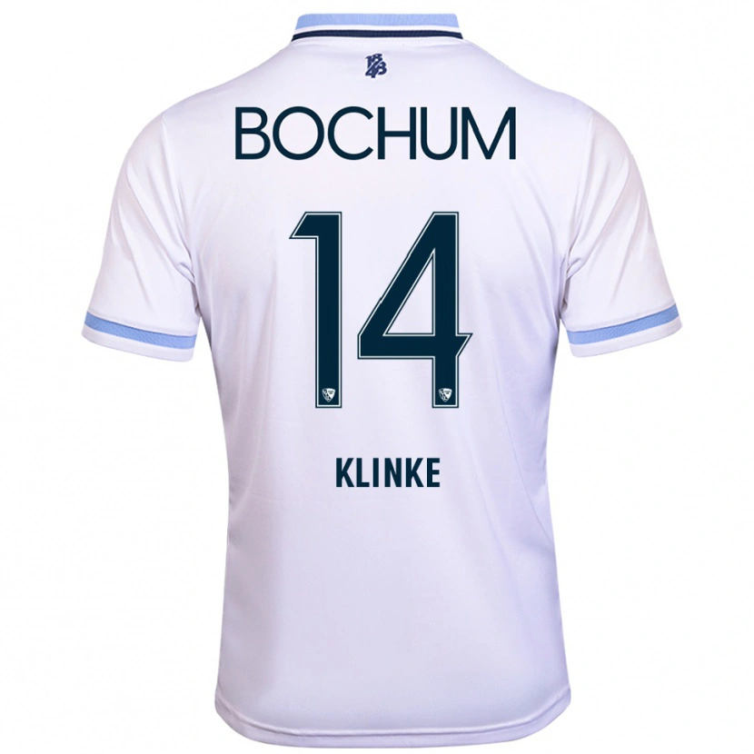 Danxen Women Niklas Klinke #14 White Sky Blue Away Jersey 2025/26 T-Shirt