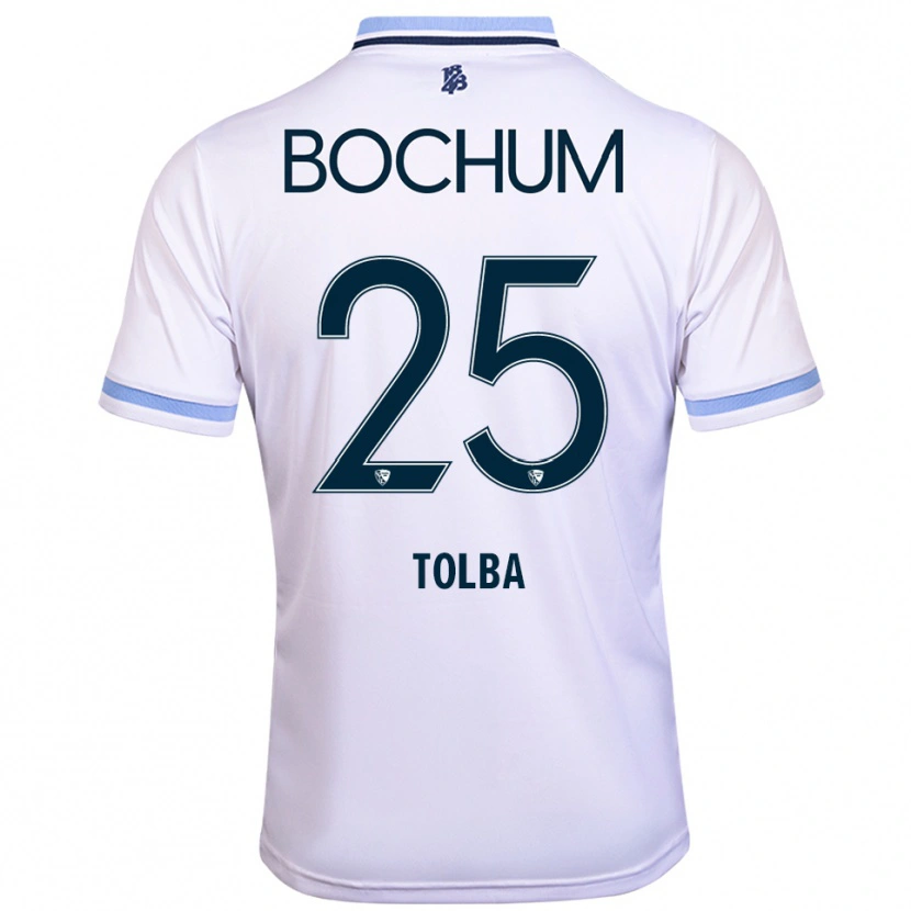 Danxen Women Mohammed Tolba #25 White Sky Blue Away Jersey 2025/26 T-Shirt