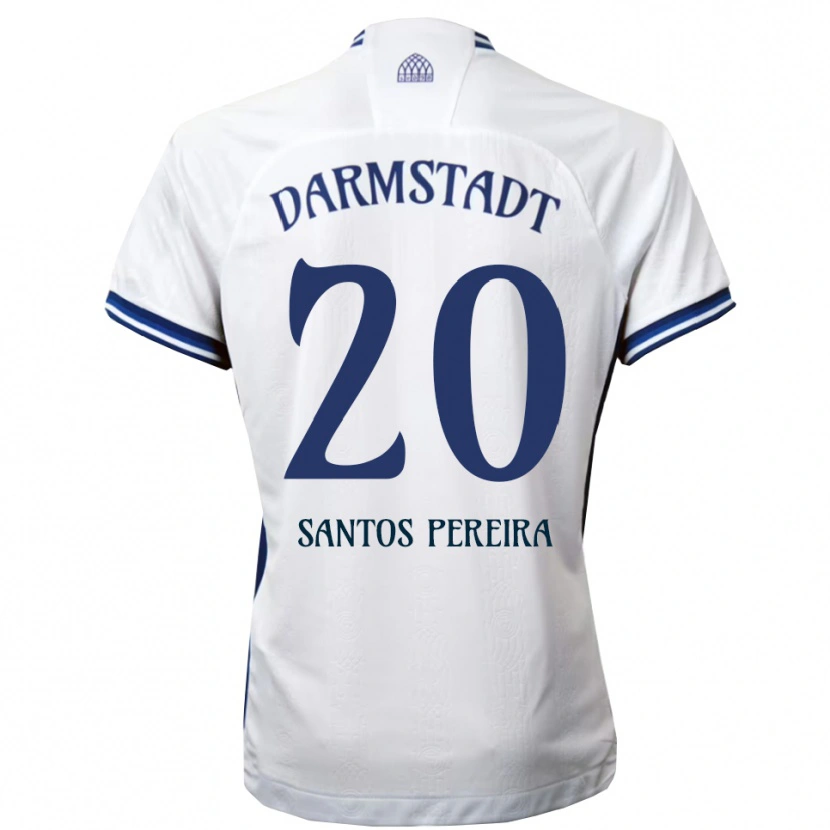 Danxen Women Diogo Dos Santos Pereira #20 White Blue Away Jersey 2025/26 T-Shirt
