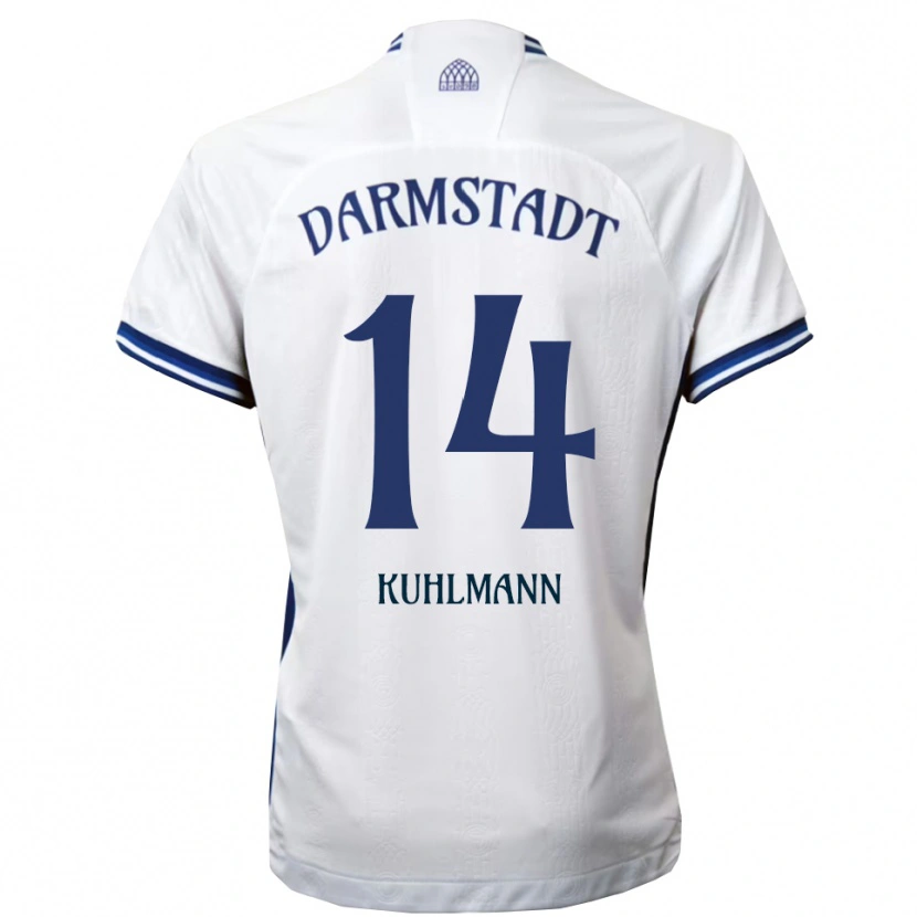Danxen Women Marcel Kuhlmann #14 White Blue Away Jersey 2025/26 T-Shirt