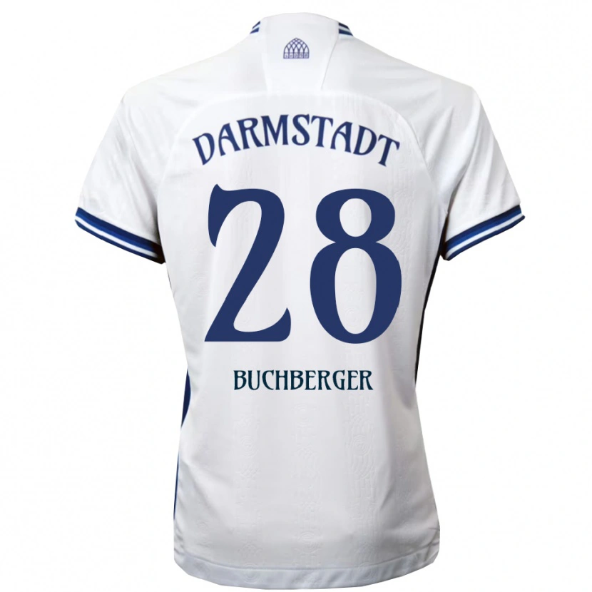 Danxen Women Jonas Buchberger #28 White Blue Away Jersey 2025/26 T-Shirt
