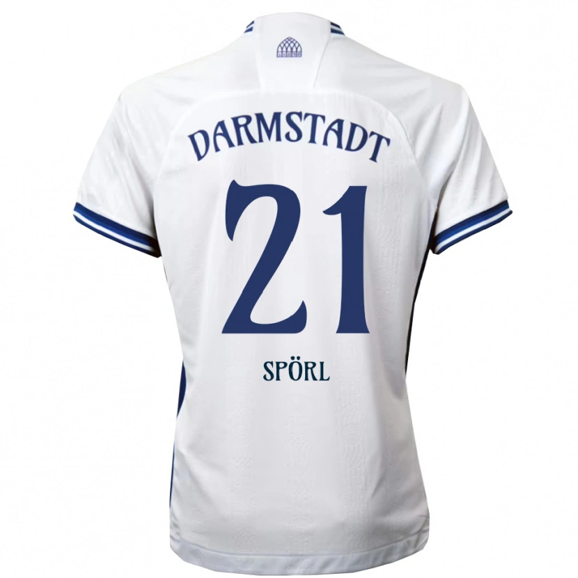 Danxen Women Luca Spörl #21 White Blue Away Jersey 2025/26 T-Shirt