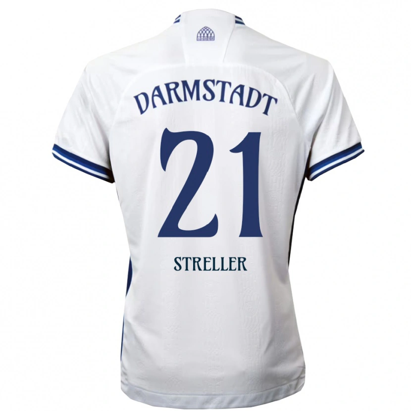 Danxen Women Till Streller #21 White Blue Away Jersey 2025/26 T-Shirt