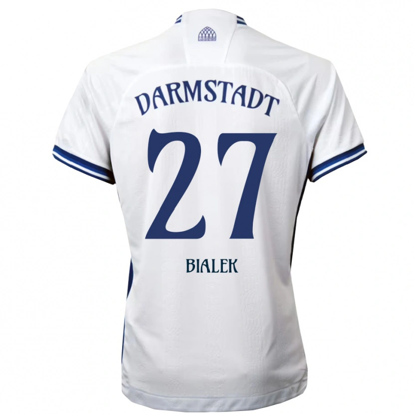 Danxen Women Bartosz Bialek #27 White Blue Away Jersey 2025/26 T-Shirt