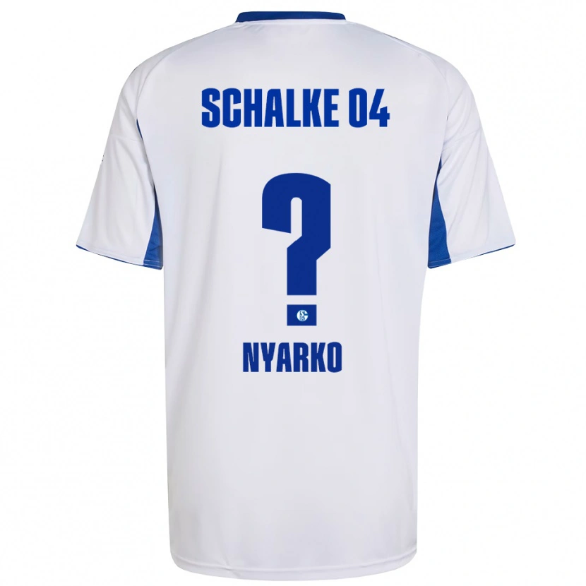 Danxen Women Samuel Nyarko #0 White Blue Away Jersey 2025/26 T-Shirt