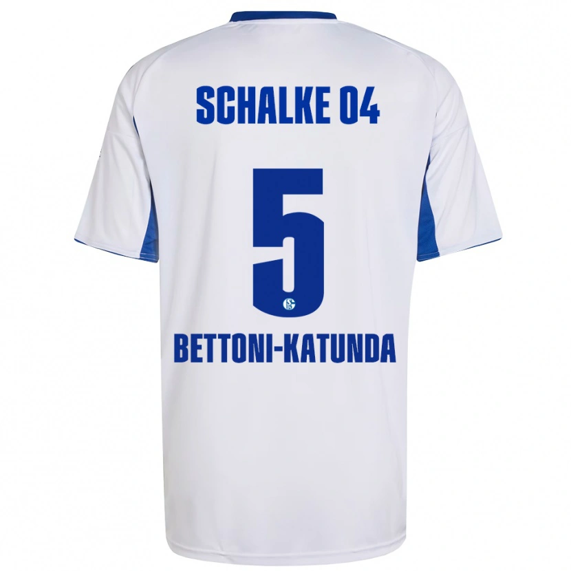 Danxen Women Claudio Bettoni-Katunda #5 White Blue Away Jersey 2025/26 T-Shirt