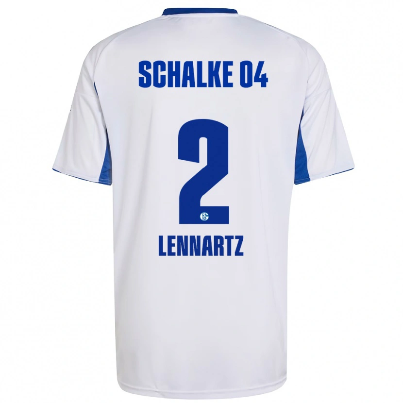 Danxen Women Max Lennartz #2 White Blue Away Jersey 2025/26 T-Shirt