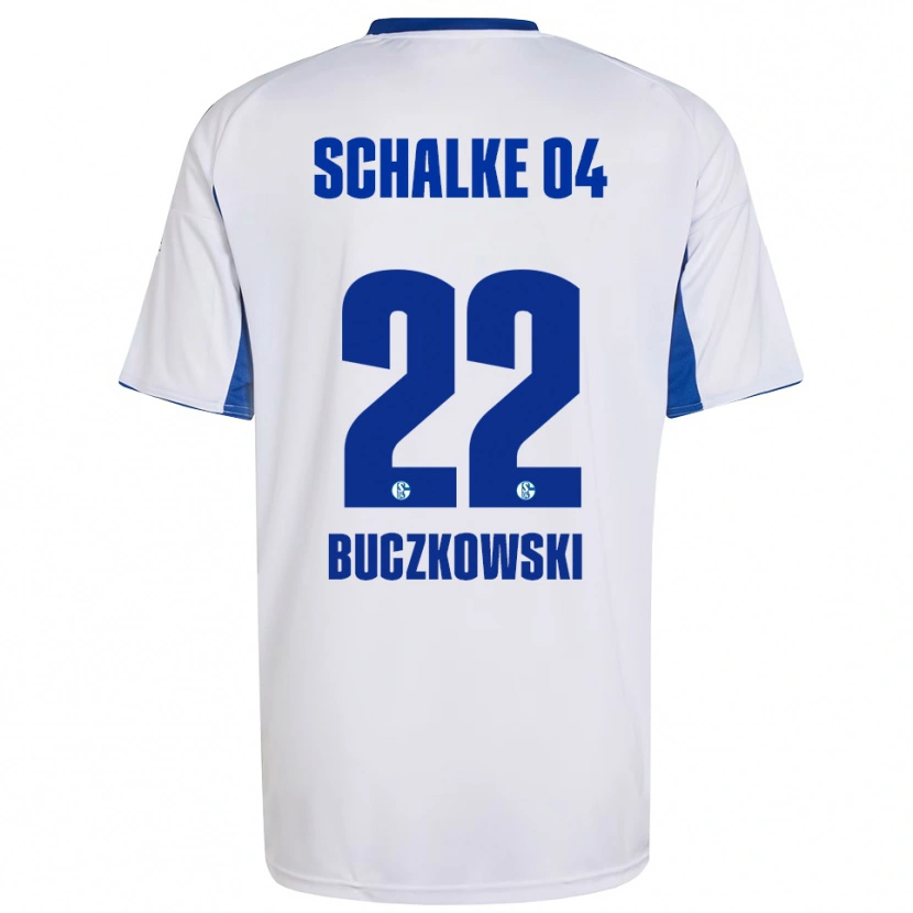 Danxen Women Philip Buczkowski #22 White Blue Away Jersey 2025/26 T-Shirt