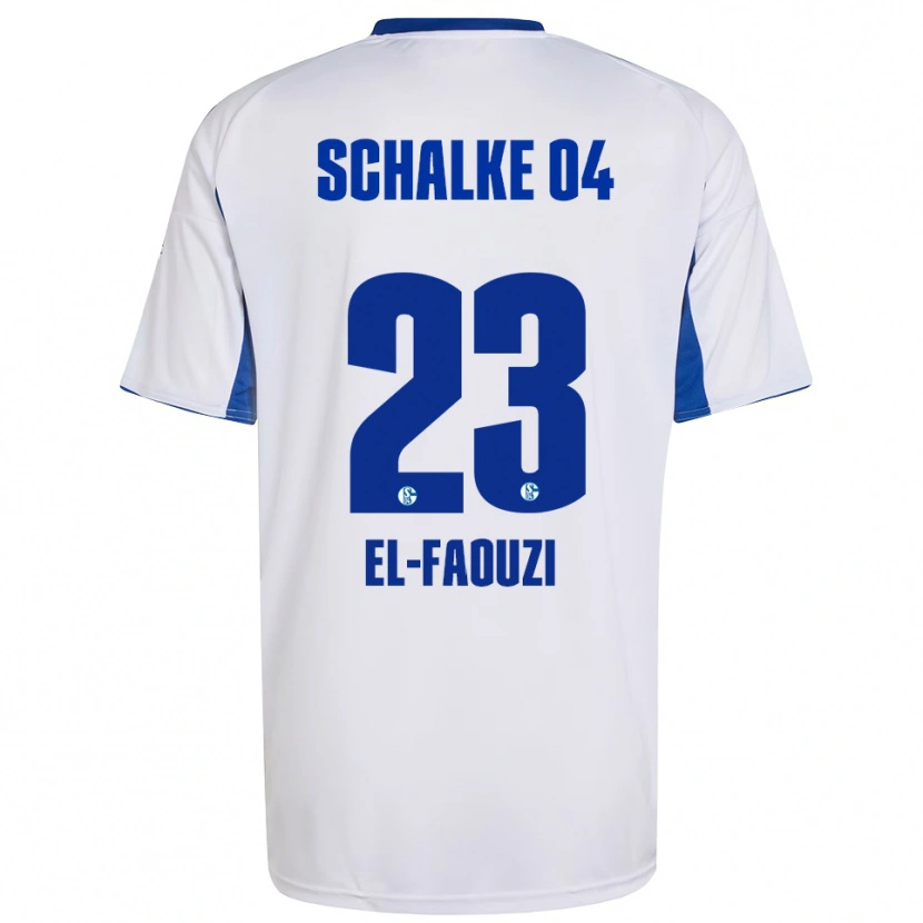 Danxen Women Soufiane El-Faouzi #23 White Blue Away Jersey 2025/26 T-Shirt