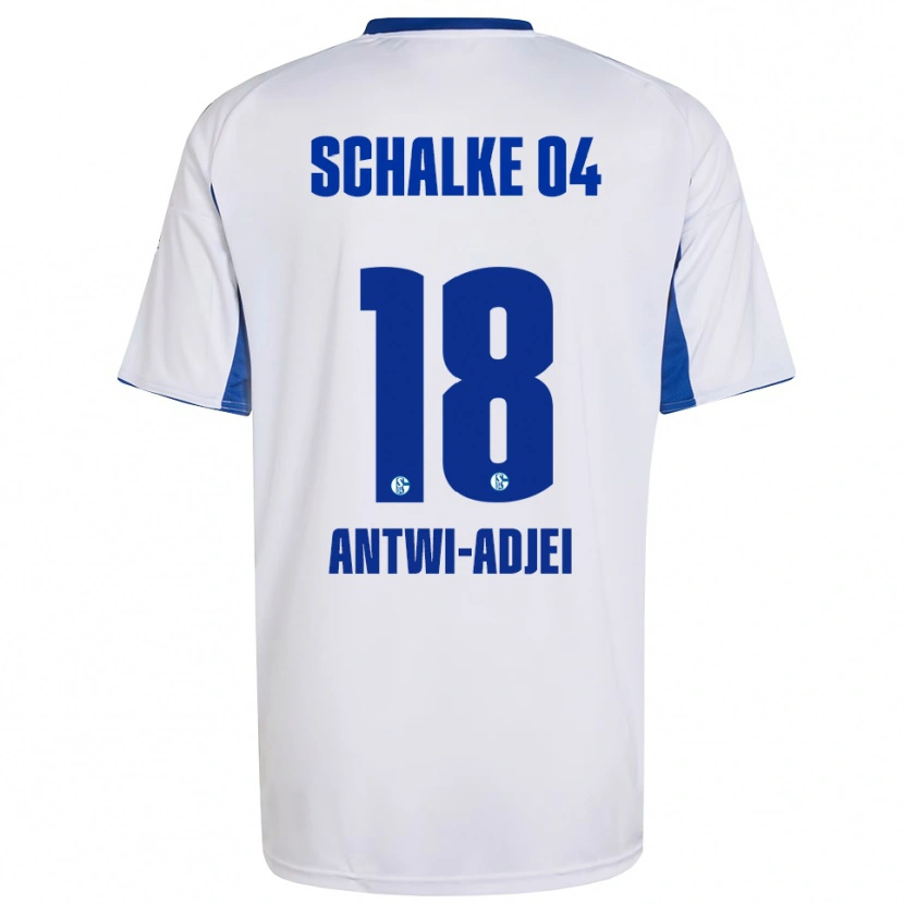 Danxen Women Christopher Antwi-Adjei #18 White Blue Away Jersey 2025/26 T-Shirt