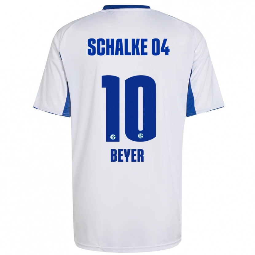 Danxen Women Pia Beyer #10 White Blue Away Jersey 2025/26 T-Shirt