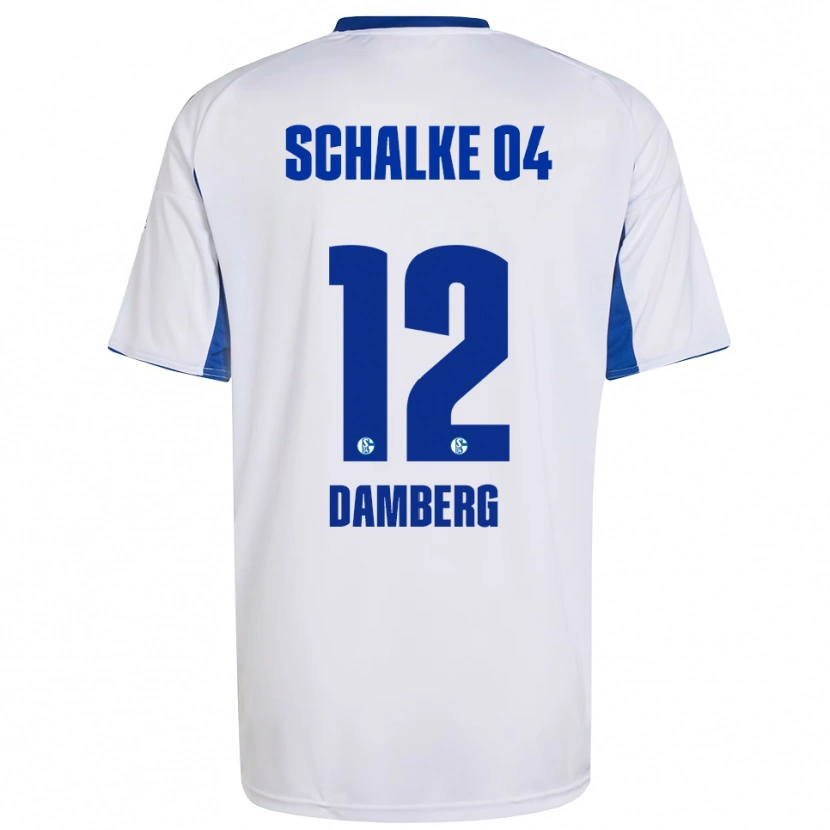 Danxen Women Niclas Damberg #12 White Blue Away Jersey 2025/26 T-Shirt