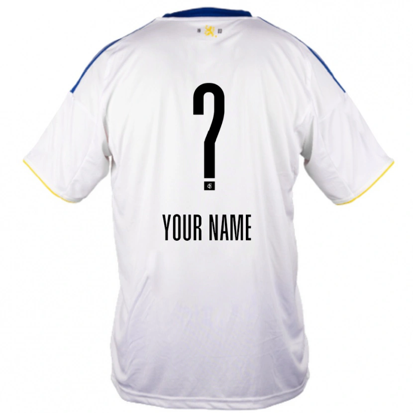Danxen Women Your Name #0 White Blue Yellow Away Jersey 2025/26 T-Shirt