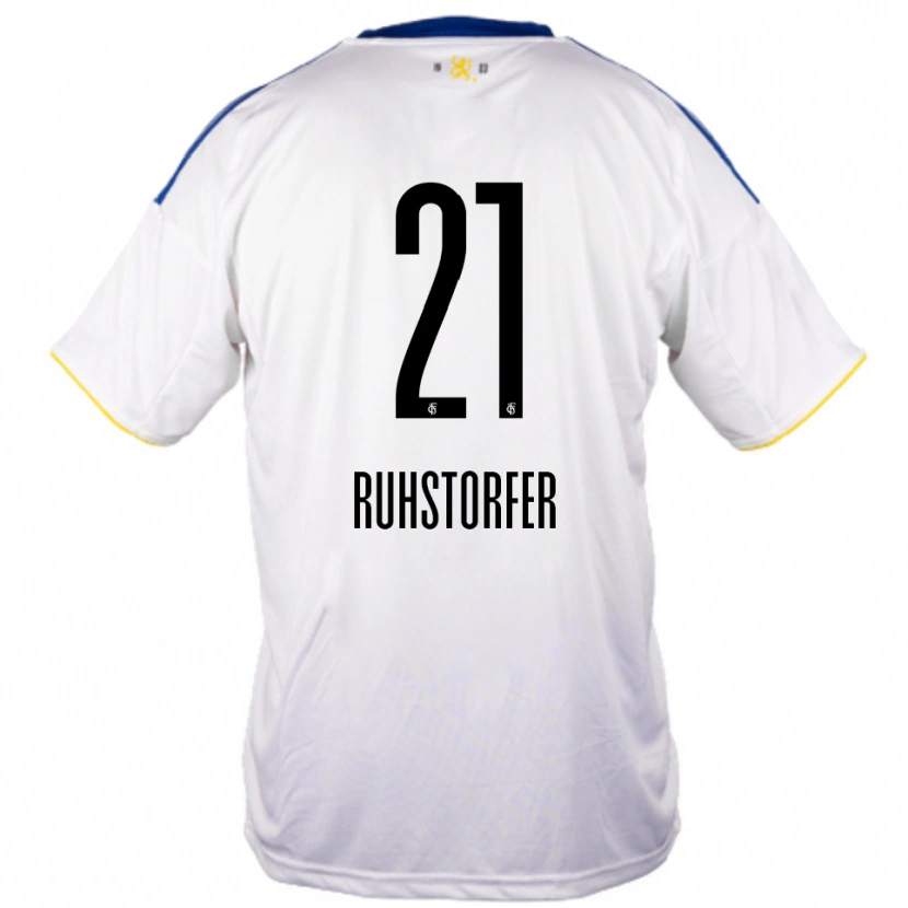 Danxen Women Kimberly Ruhstorfer #21 White Blue Yellow Away Jersey 2025/26 T-Shirt