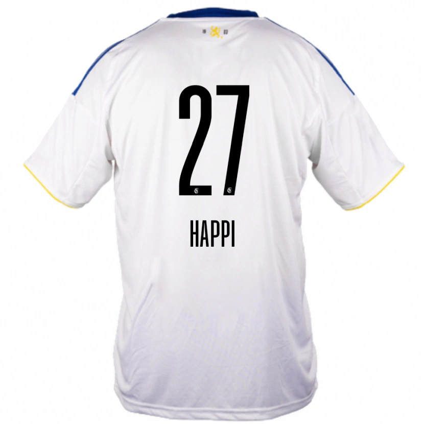Danxen Women Joel Happi #27 White Blue Yellow Away Jersey 2025/26 T-Shirt
