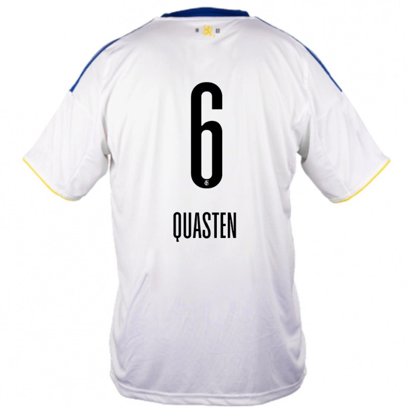 Danxen Women Felix Quasten #6 White Blue Yellow Away Jersey 2025/26 T-Shirt