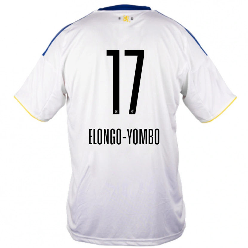 Danxen Women Rodney Elongo-Yombo #17 White Blue Yellow Away Jersey 2025/26 T-Shirt