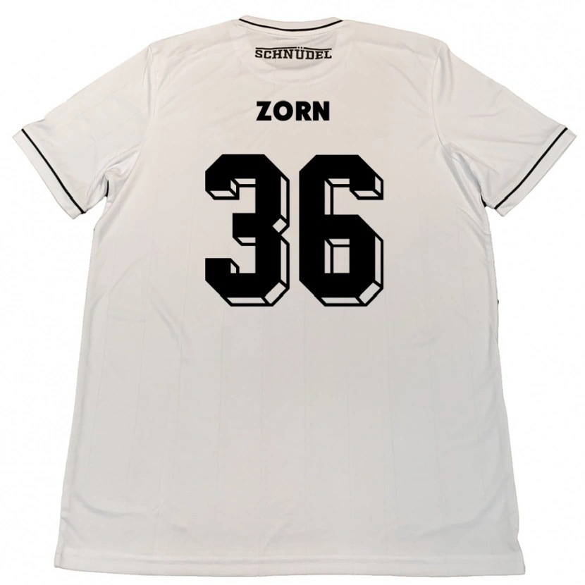 Danxen Women Emil Zorn #36 White Black Away Jersey 2025/26 T-Shirt