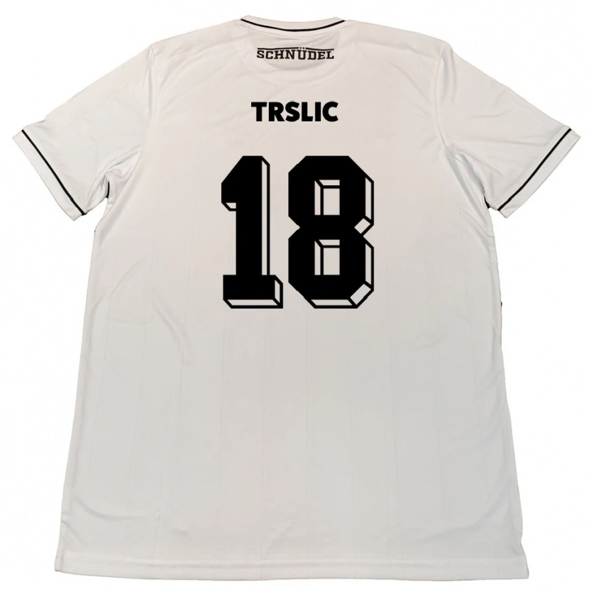 Danxen Women Luca Trslic #18 White Black Away Jersey 2025/26 T-Shirt