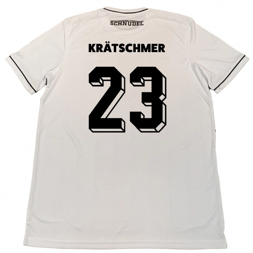Danxen Women Pius Krätschmer #23 White Black Away Jersey 2025/26 T-Shirt