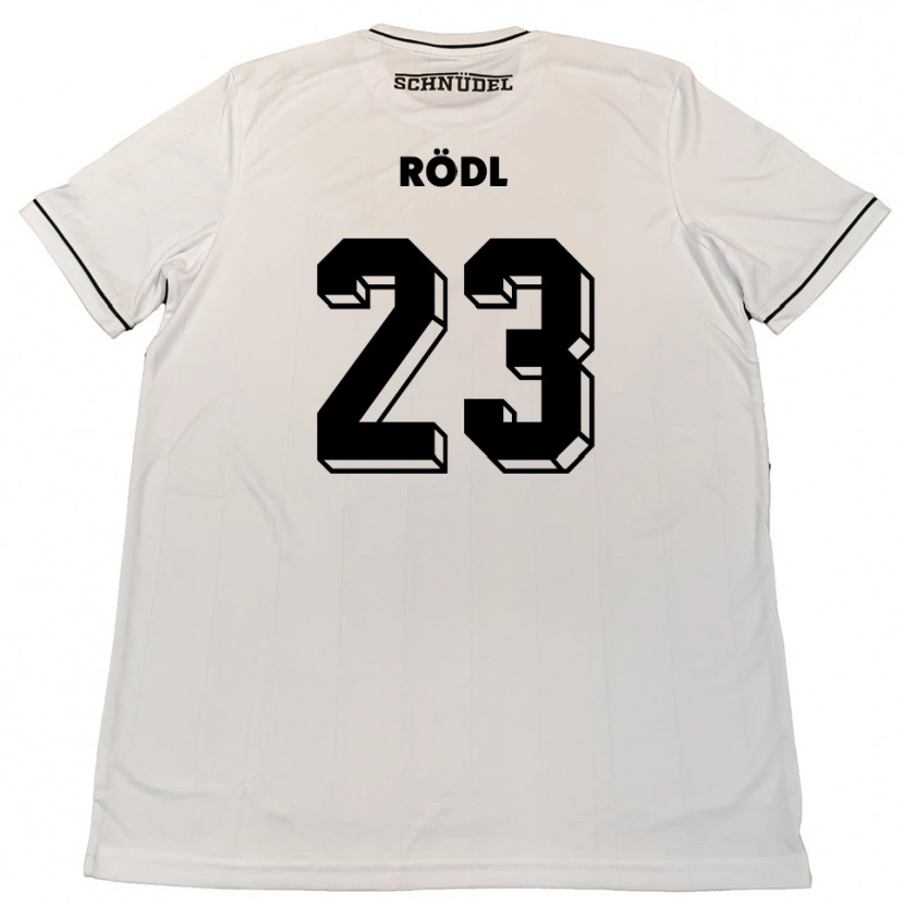 Danxen Women Valentin Rödl #23 White Black Away Jersey 2025/26 T-Shirt