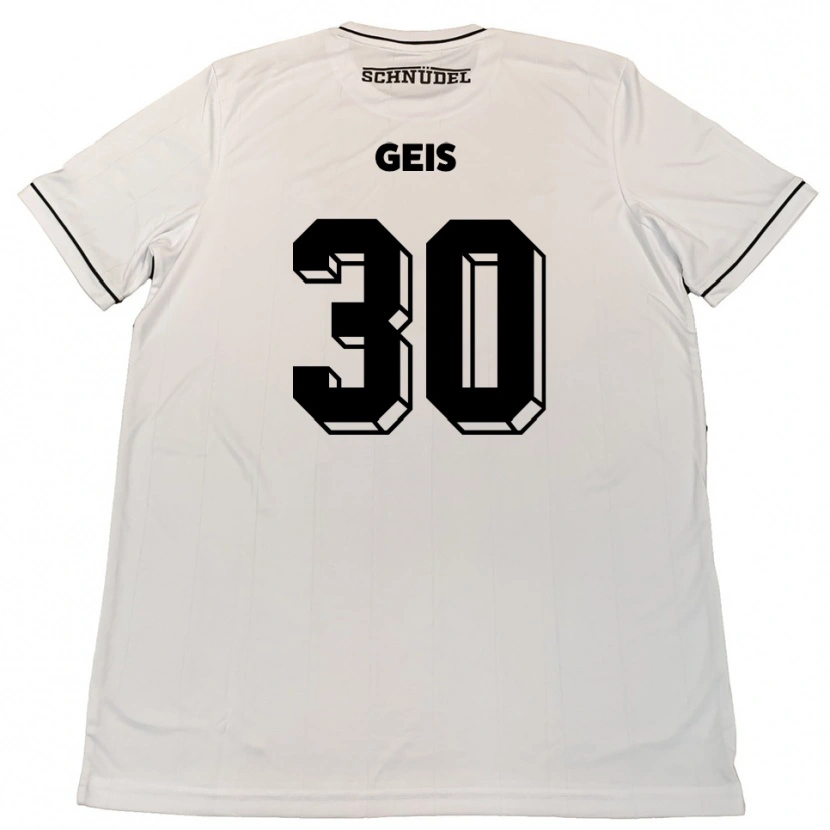 Danxen Women Johannes Geis #30 White Black Away Jersey 2025/26 T-Shirt