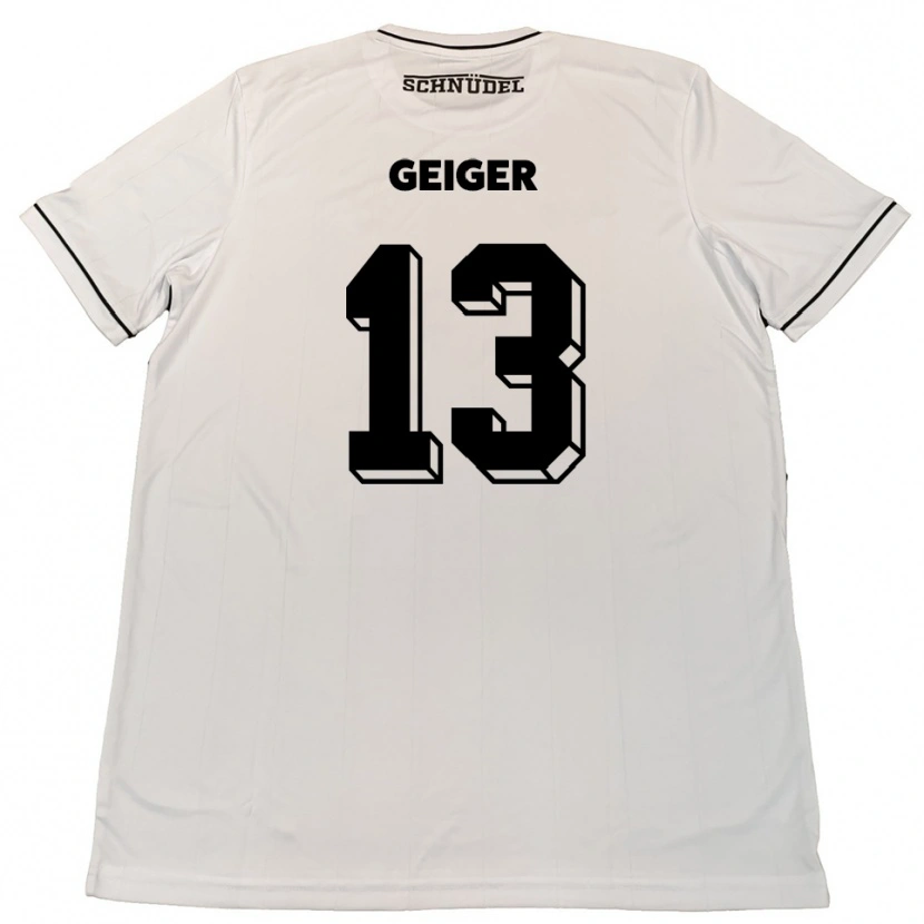 Danxen Women Luca Geiger #13 White Black Away Jersey 2025/26 T-Shirt