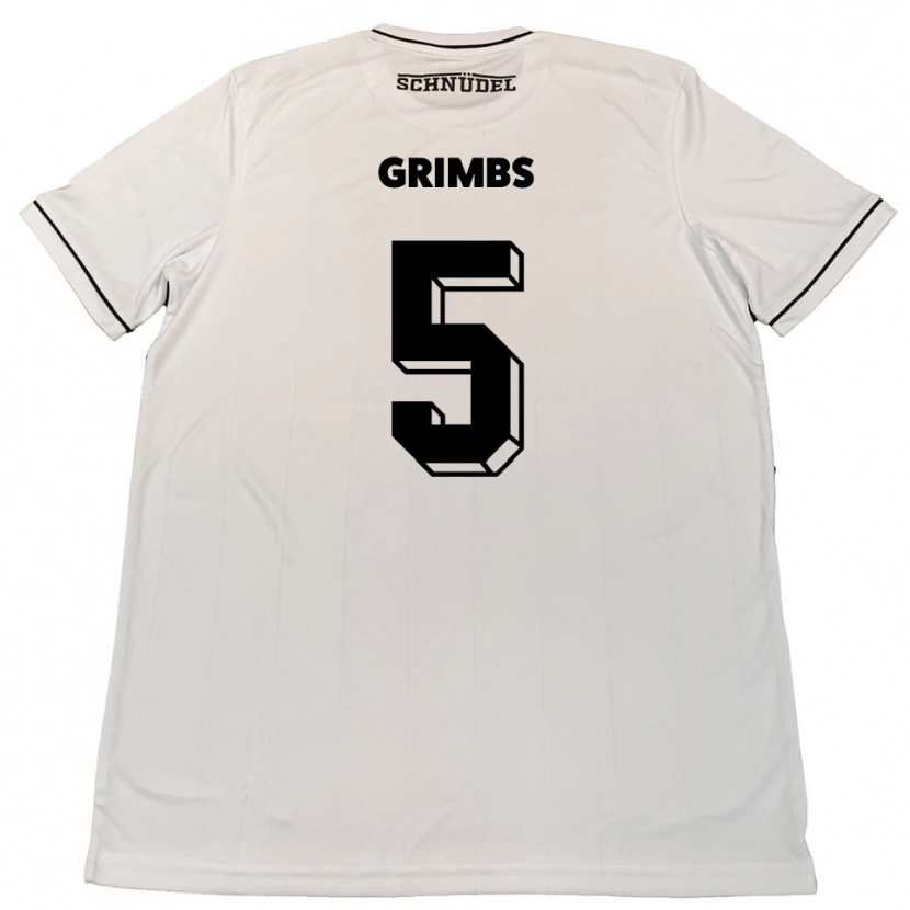 Danxen Women Nico Grimbs #5 White Black Away Jersey 2025/26 T-Shirt