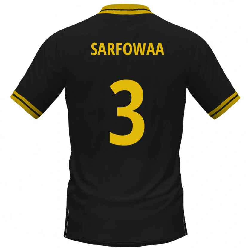 Danxen Women Christian Sarfowaa #3 Black Yellow Away Jersey 2025/26 T-Shirt