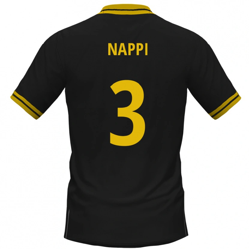 Danxen Women Johann Deumi-Nappi #3 Black Yellow Away Jersey 2025/26 T-Shirt