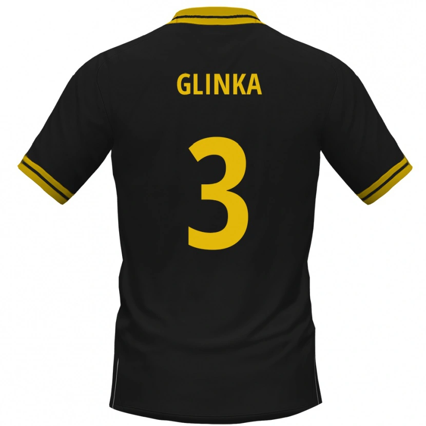 Danxen Women Tim Glinka #3 Black Yellow Away Jersey 2025/26 T-Shirt