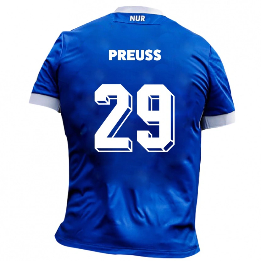 Danxen Women Marlon Preuß #29 Blue White Away Jersey 2025/26 T-Shirt