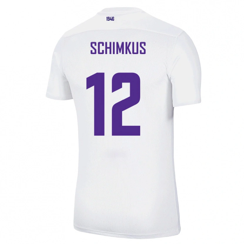 Danxen Women Lukas Schimkus #12 White Green Away Jersey 2025/26 T-Shirt