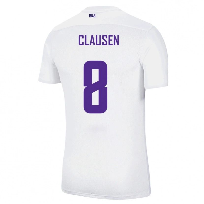 Danxen Women Mika Clausen #8 White Green Away Jersey 2025/26 T-Shirt
