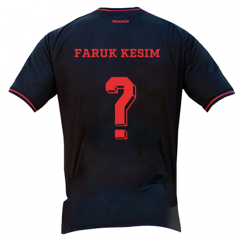 Danxen Women Efkan Faruk Kesim #0 Black Red White Away Jersey 2025/26 T-Shirt