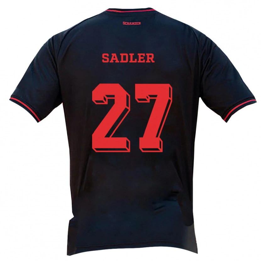 Danxen Women Thomas Sadler #27 Black Red White Away Jersey 2025/26 T-Shirt