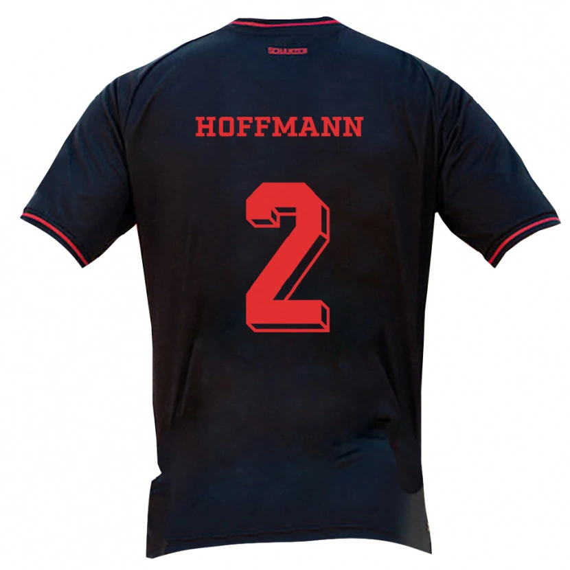 Danxen Women Tim Hoffmann #2 Black Red White Away Jersey 2025/26 T-Shirt