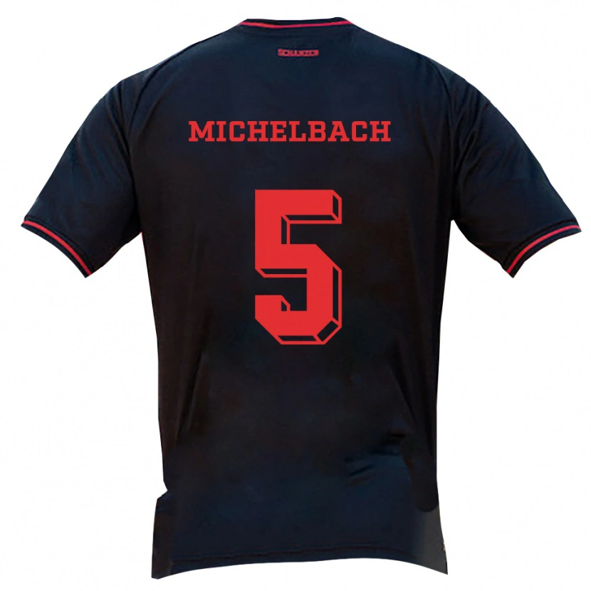 Danxen Women Kilian Michelbach #5 Black Red White Away Jersey 2025/26 T-Shirt