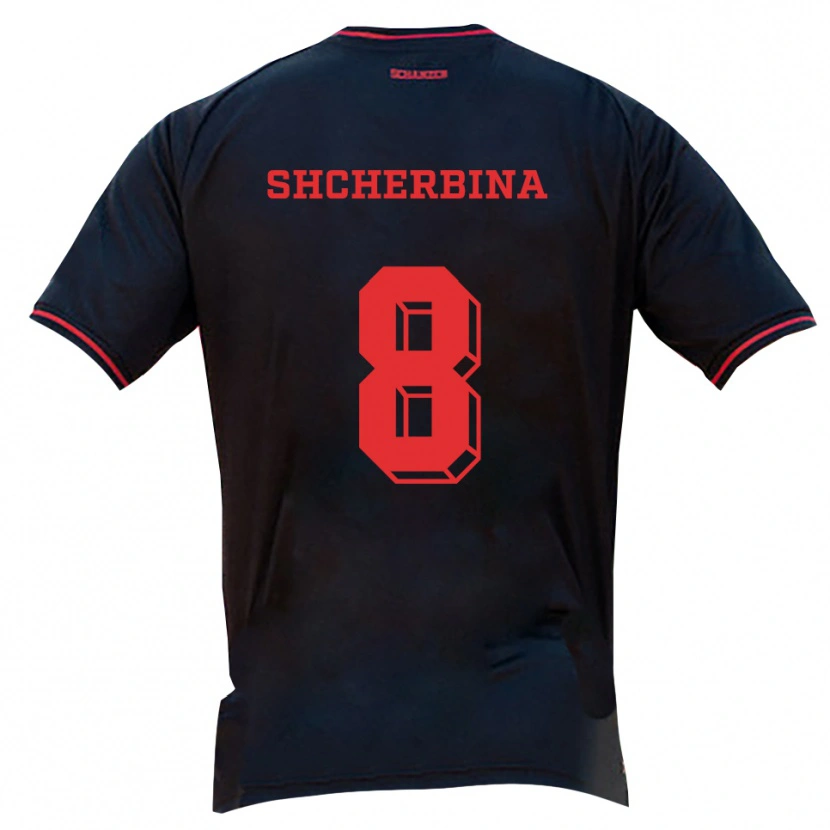 Danxen Women Ivan Shcherbina #8 Black Red White Away Jersey 2025/26 T-Shirt