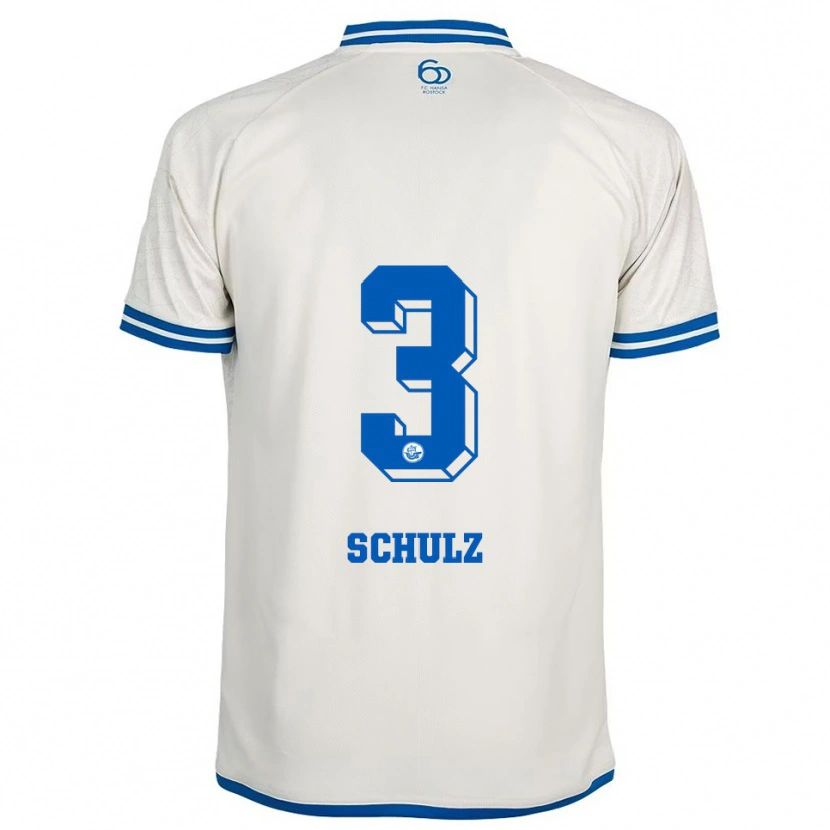 Danxen Women Bennet Schulz #3 White Blue Away Jersey 2025/26 T-Shirt