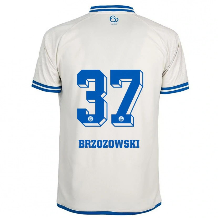 Danxen Women Milosz Brzozowski #37 White Blue Away Jersey 2025/26 T-Shirt