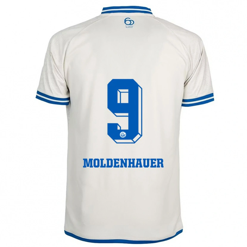 Danxen Women Max Moldenhauer #9 White Blue Away Jersey 2025/26 T-Shirt