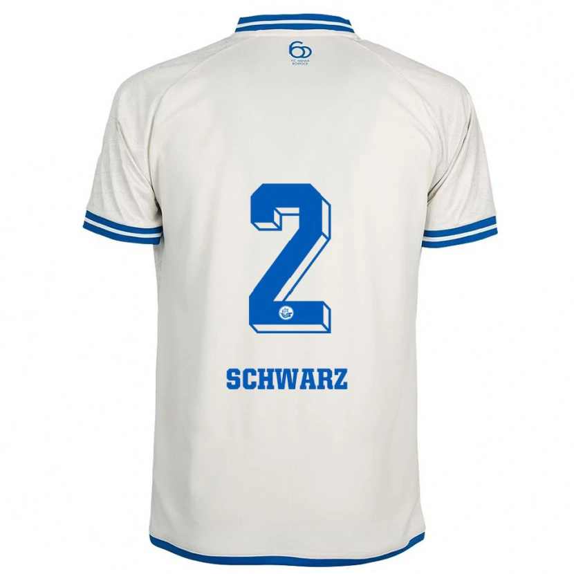 Danxen Women Herman Schwarz #2 White Blue Away Jersey 2025/26 T-Shirt