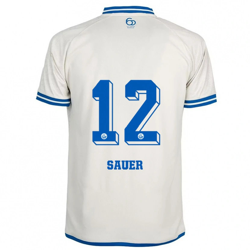 Danxen Women John-Lukas Sauer #12 White Blue Away Jersey 2025/26 T-Shirt
